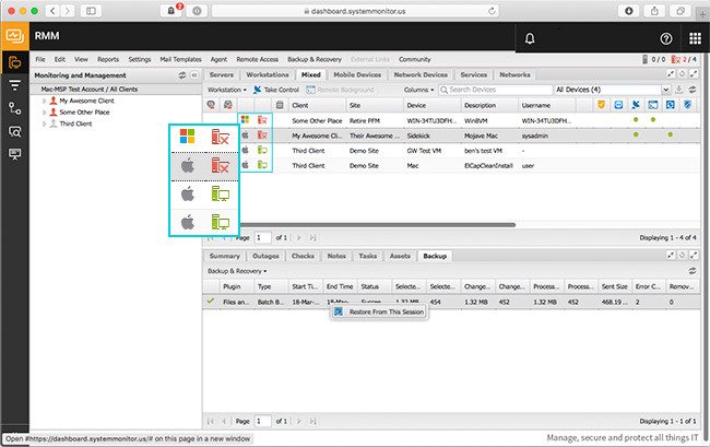 Remote monitoring & management